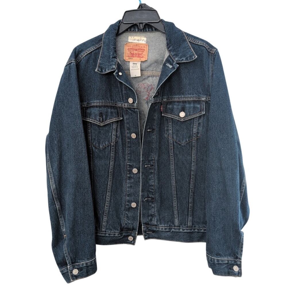 Custom Levi’s Jean Jacket “Girl Power” Size Large - Picture 2 of 4